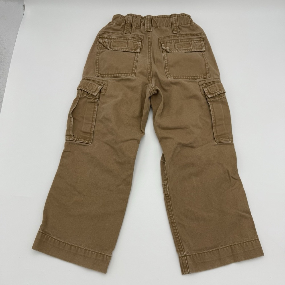 GAP Kids Cargo‎ Pants 5 Boys Khaki Utility Pockets Y2K Military Style Cotton - Picture 3 of 15
